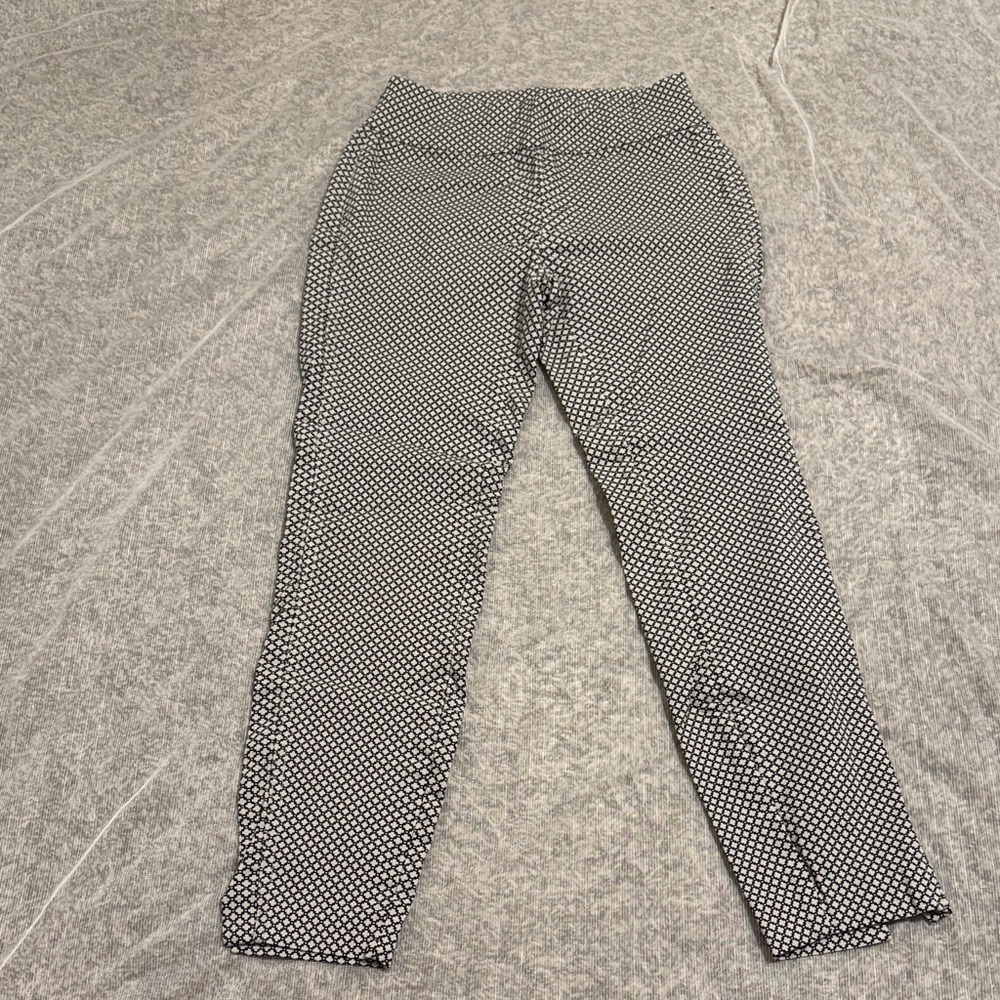 New York & Company Black and White Patterned Pants